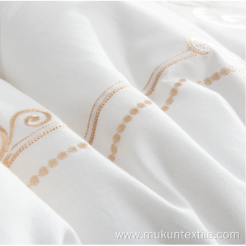 Custom luxury microfiber embroidery lace comforters